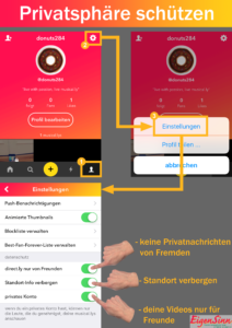 Musical.ly Privatsphäre Einstellungen