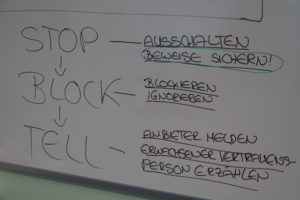 Stop Block Tell